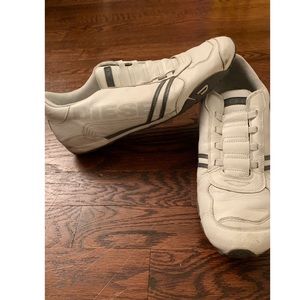 Diesel White Leather Solar On Slip-on Sneakers